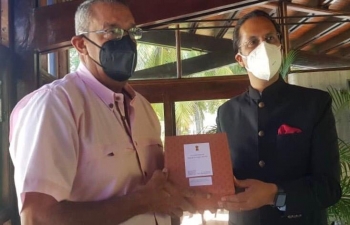 Ambassador Abhishek Singh met with Governor of La Guaira state of Venezuela H.E. Jorge Carneiro and discussed cooperation in the field of economy and culture